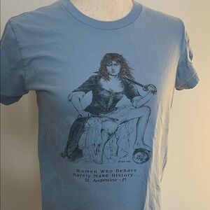 American Apparel Light Blue Graphic Tee